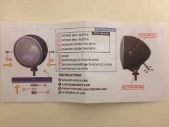 Highsider 5.75 "SKYLINE Headlight With LED Ring Halo Bottom Mount Black -Motoronderdelen Winkel highsider 575 skyline headlight with led ring halo 3