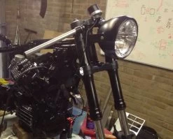 Highsider 7" Clear Black Gloss Headlight RENO 1 -Motoronderdelen Winkel highsider 7 clear black gloss headlight reno 1 2