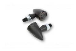 Pair Of Black & Smoke Ox Eye Indicators -Motoronderdelen Winkel highsider taillight indicator apollo bullet 7