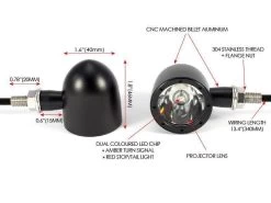 Integrated CREE LED Turn Signals / Taillight CNC -Motoronderdelen Winkel integrated cree led turn signals taillight cnc 5