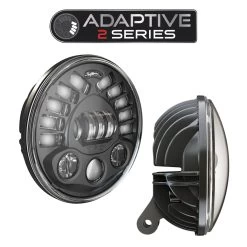 J.W. Speaker 7" Round Headlights With Pedestal Model 8791 2 Black