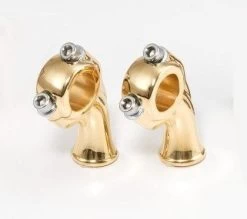 Kustom Tech 2.5" Satin Brass Deluxe Risers With 1" Pullback -Motoronderdelen Winkel kustom tech 25 polished brass deluxe risers with 1 6