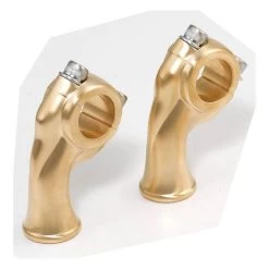 Kustom Tech 2.5" Satin Brass Deluxe Risers With 1" Pullback -Motoronderdelen Winkel kustom tech 25 satin brass deluxe risers with 1 pu 6