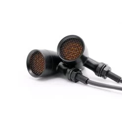 Chrome Mini LED Turn Signals Type "Ladz" -Motoronderdelen Winkel led black smoke indicators grid 7