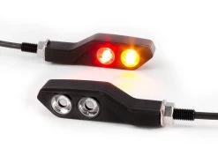 Highsider Clear Oval Chopper LED Tail / Brake / Plate Light -Motoronderdelen Winkel led taillight indicator cnc billet aluminium black