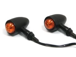 "Drilled" Aluminium Custom Turn Signals - Smoke Lens -Motoronderdelen Winkel led turnsignals torpedo aluminium black orange