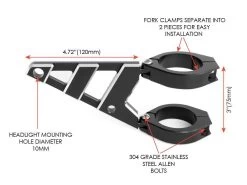 Luxe Headlight Brackets "Contrast'' -Motoronderdelen Winkel luxe headlight brackets contrast 3