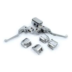 MCS Chrome Handlebar Control Conversion Kit 96-06 Softail 96-05 Dyna -Motoronderdelen Winkel mcs chrome h bar control kit 3 4 inch bore 6