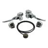 MCS Handlebar Control Kit With 4 Switches 5/8" Brake - Black -Motoronderdelen Winkel mcs chrome handlebar control conversion kit 96 06 2