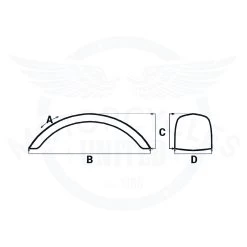 MCU 17/18" X 133MM Rear Fender Type 5 -Motoronderdelen Winkel mcu 17 18 x 133mm rear fender type 5 3