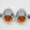 MCU Amber & Chrome Bullet Turn Signals -Motoronderdelen Winkel mcu amber chrome bullet turn signals