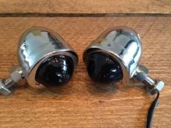 MCU Set Of Old School Chrome & Smoke Bullet Turn Signals -Motoronderdelen Winkel mcu set of old school chrome smoke bullet turn sig 1