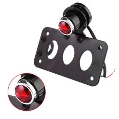 MCU LED Smoke Taillight With License Plateholder -Motoronderdelen Winkel mcu sidemount lighting type lucas black 1