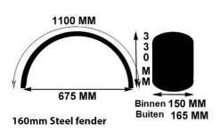 MCU Steel Fender Bobber 160 Mm - Black -Motoronderdelen Winkel mcu steel fender bobber 160 mm black 2