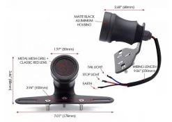 Mesh Cafe Taillight With Plate Holder Black -Motoronderdelen Winkel mesh cafe taillight with plate holder black 7