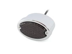 Metal Oval Rear Light - Smoke / Chrome -Motoronderdelen Winkel metal oval rear light smoke chrome 1