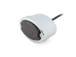 Metal Oval Rear Light - Smoke / Chrome -Motoronderdelen Winkel metal oval rear light smoke chrome 2