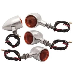 Kellermann Bullet 1000 PL Indicator / Markerlight White Chrome -Motoronderdelen Winkel motone custom billet indicator turn signals set of 9