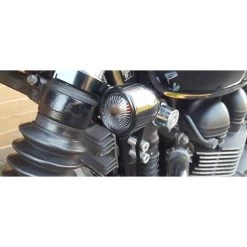 Motone Wrap-Around Fork Indicator Turn Signal Bracket Clamps - Pair - 35mm - Black -Motoronderdelen Winkel motone wrap around fork indicator turn signal brac 2