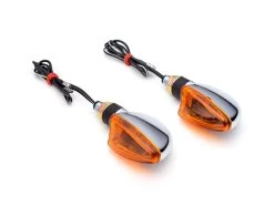 Pair Arrow Indicators / Turn Signals - Chrome -Motoronderdelen Winkel pair arrow indicators turn signals chrome 2
