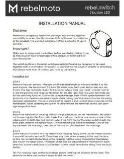 Rebelmoto REBEL SWITCH 3 Button LED – Black 22 Mm -Motoronderdelen Winkel rebelmoto rebel switch 3 button led black 22 mm 12