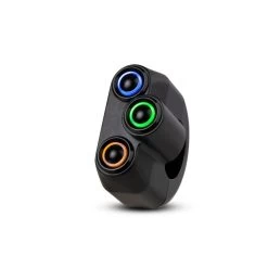 Rebelmoto REBEL SWITCH 2 Button Polished 1" -Motoronderdelen Winkel rebelmoto rebel switch 3 button led black 22 mm