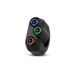 Rebelmoto REBEL SWITCH 3 Button – Black 22 Mm -Motoronderdelen Winkel rebelmoto rebel switch 3 button led black 22 mm 5
