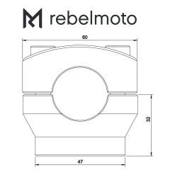 Rebelmoto Risers 28,6mm Height 32mm -Motoronderdelen Winkel rebelmoto risers 286mm height 32mm 8