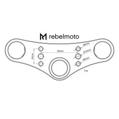 Rebelmoto Yamaha XS650 - Triple Clamp "Scram" -Motoronderdelen Winkel rebelmoto yamaha xs650 triple clamp scram 13