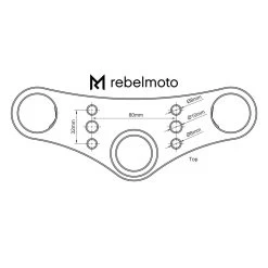 Rebelmoto Yamaha XS650 - Triple Clamp "Scram" -Motoronderdelen Winkel rebelmoto yamaha xs650 triple clamp scram 4