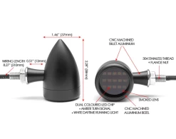 Set Bullet "Truro" Running Lights & Indicators - Black -Motoronderdelen Winkel set bullet truro running lights indicators black 11