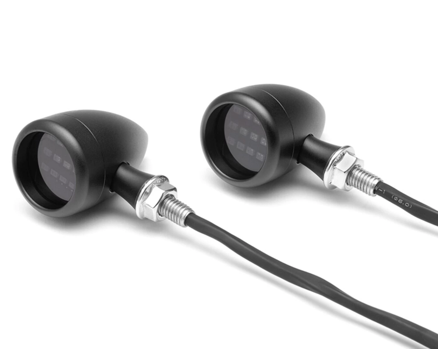 Set Bullet "Truro" Turn Signals / Taillight CNC - Black 3 Set Bullet "Truro" Turn Signals / Taillight CNC - Black