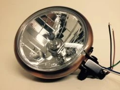 Shin Yo 5.75 '' Headlight Copper & Black, E-Mark