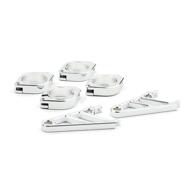Shin Yo CNC Aluminium Headlight Bracket Set - Chrome 3 Shin Yo CNC Aluminium Headlight Bracket Set - Chrome