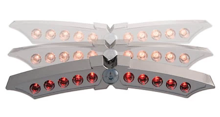Shin Yo LED Taillight X-Wing, Chrome-Plated Housing, E-Tested 5 Shin Yo LED Taillight X-Wing, Chrome-Plated Housing, E-Tested - Afbeelding 3