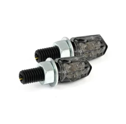 Small LED Turn Signals, Black With Smoked Lens -Motoronderdelen Winkel small led turn signals black with smoked lens 1