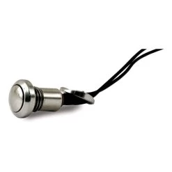 12MM Steel Switch "Smooth" Black -Motoronderdelen Winkel smooth stainless steel button 12mm