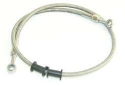 MCU Stainless Black Brake Lines (select Length) -Motoronderdelen Winkel stainless brake lines all sizes 7