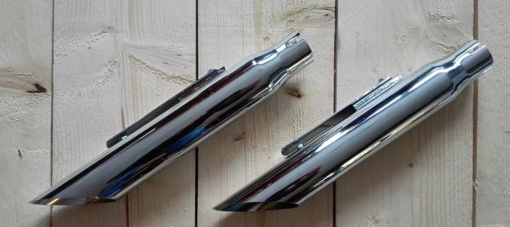 Super Slash Cut Exhaust Chrome 3 Super Slash Cut Exhaust Chrome