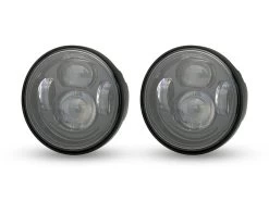 Twin LED Headlight Set Harley Dyna Fat Bob 08-17 -Motoronderdelen Winkel twin led headlight set harley dyna fat bob 08 17 5