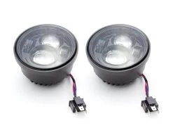 Twin LED Headlight Set Harley Dyna Fat Bob 08-17 -Motoronderdelen Winkel twin led headlight set harley dyna fat bob 08 17 7