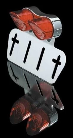 Küryakyn USA Plate Holder With USA Flag -Motoronderdelen Winkel universal plate holder with a double led taillight 4