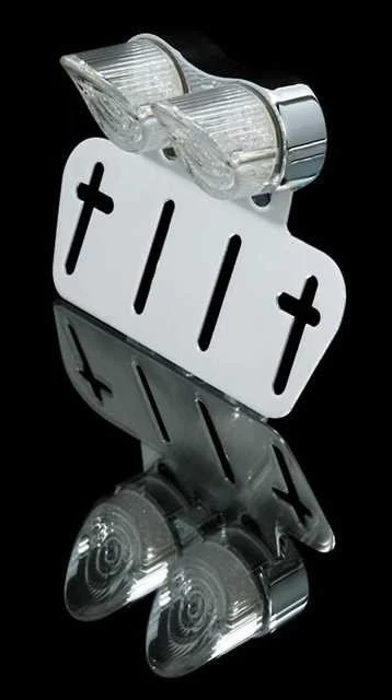 Universal Chopper Mini Plate Holder With Taillight 3 Universal Chopper Mini Plate Holder With Taillight
