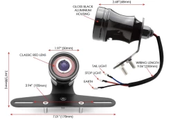 Vintage Chopper Led Taillight Black